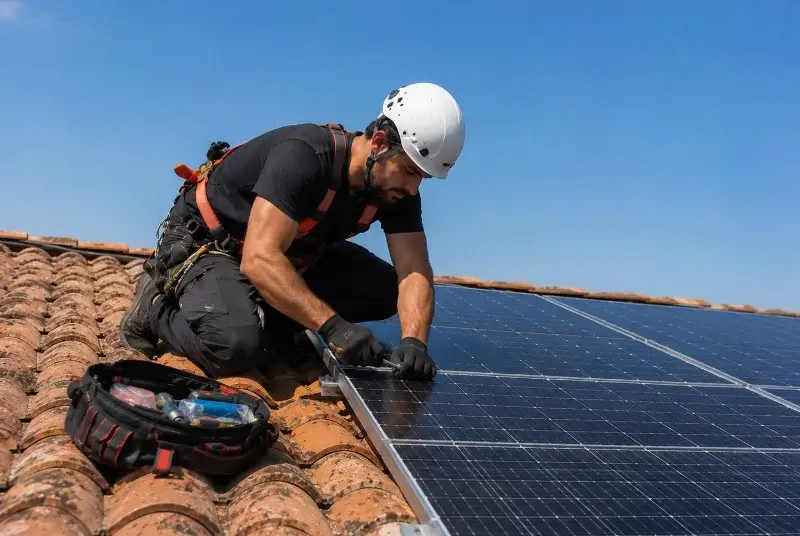 Maintenance et monitoring de panneaux solaires à Saint-Servant